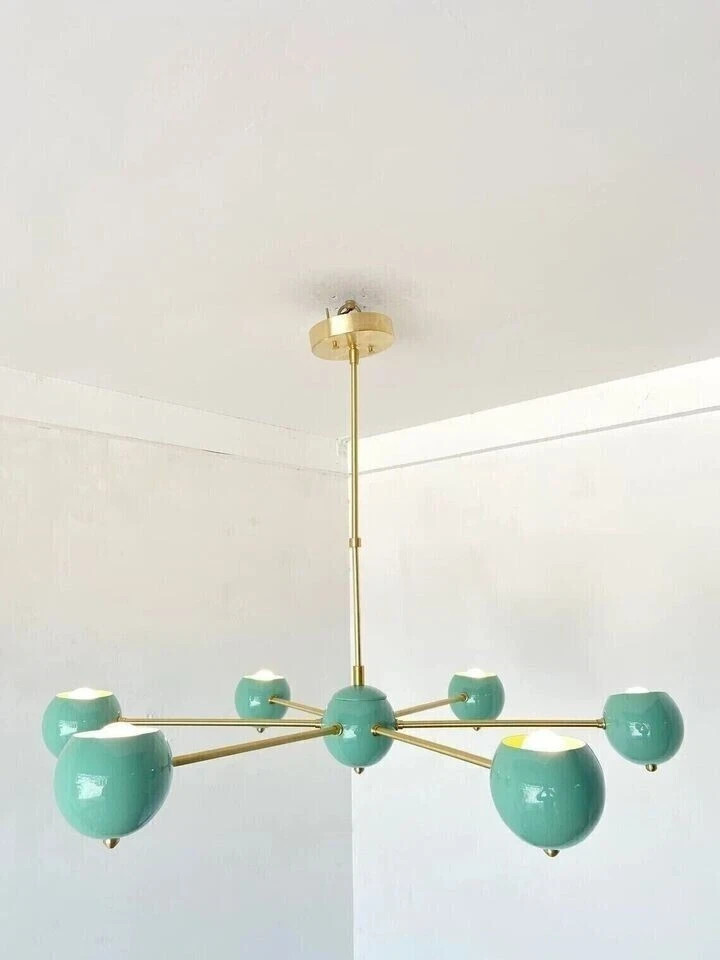 6 Light Chandelier Colored Hanging Sputnik Pendant : Handmade Modern Lighting