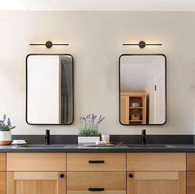 RRTYO Byers 23.6 in. 1-Light Linear Dimmable Wall Sconce 3000K Warm Light Vanity