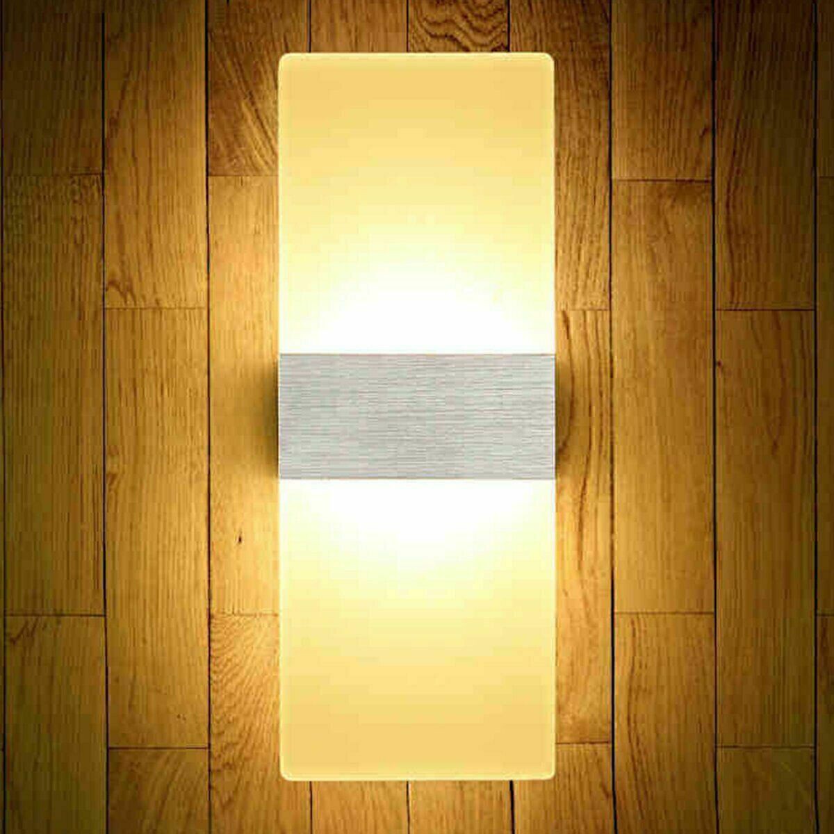 1-4PK Modern Square LED Wall Light Up Down Lamp Home Sconce Lighting Fixture NEW