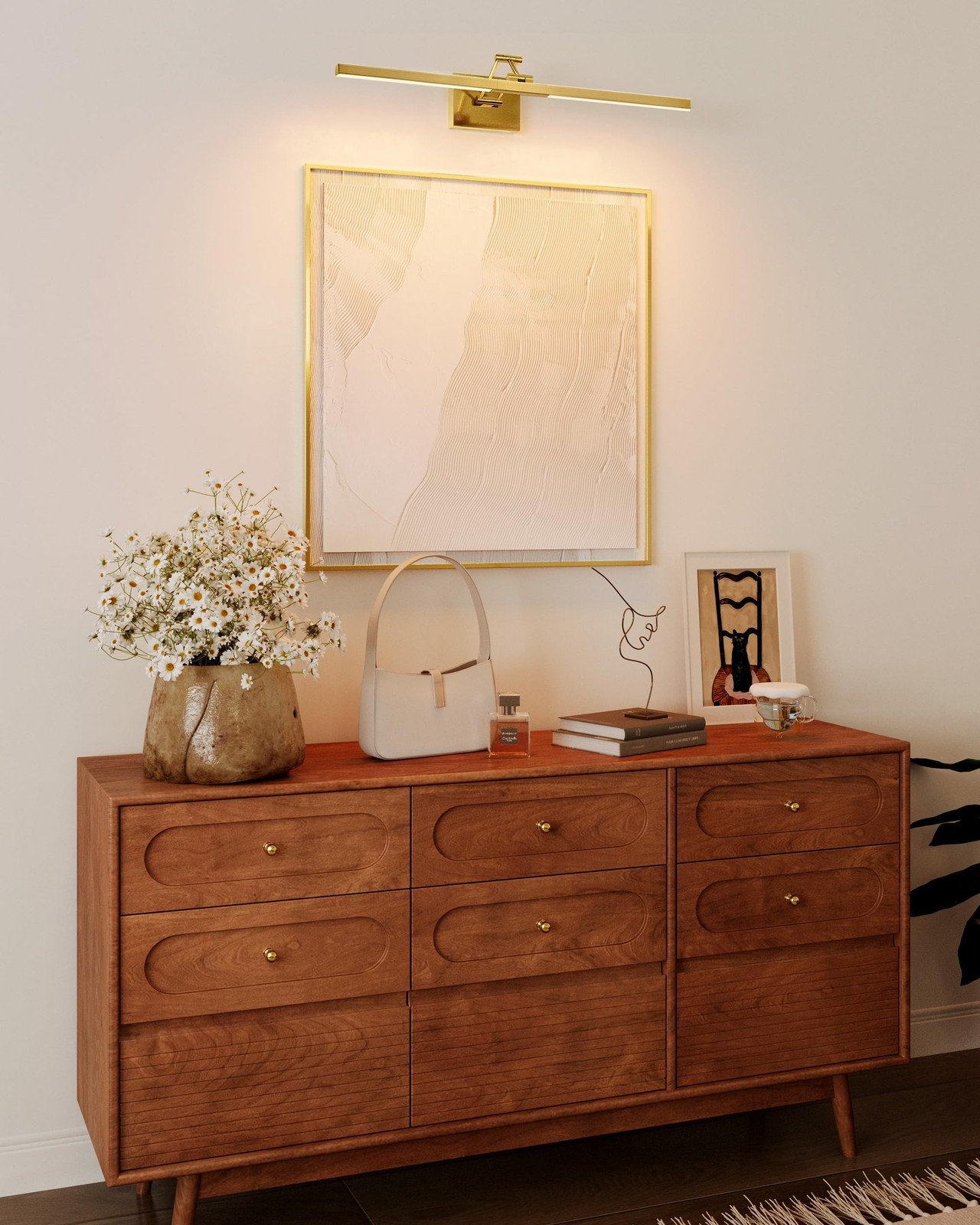 VONLUCE 30″ Modern LED Bathroom Vanity Light – Brushed Gold