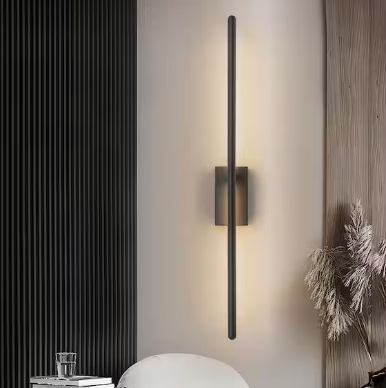 Stiner 23.6 in. 1-Light Modern Black Linear Rotatable LED Bathroom Vanity Light