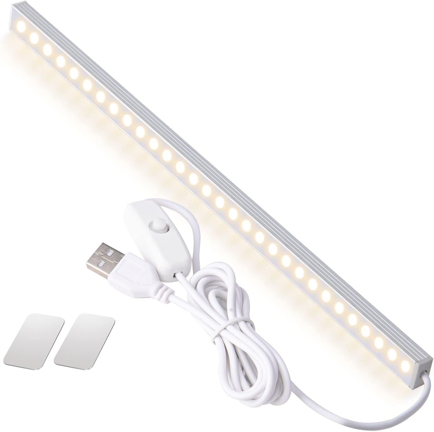 Under Cabinet LED Light Bar 12 Inch USB Powered Bright Cool White 1000 Lumens