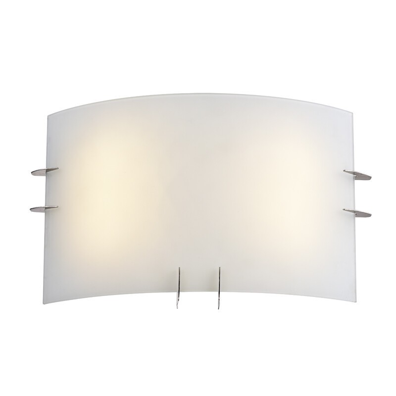 Wall Sconce E26 US Standard Base Brushed Nickel With Frosted Glass-4011-2