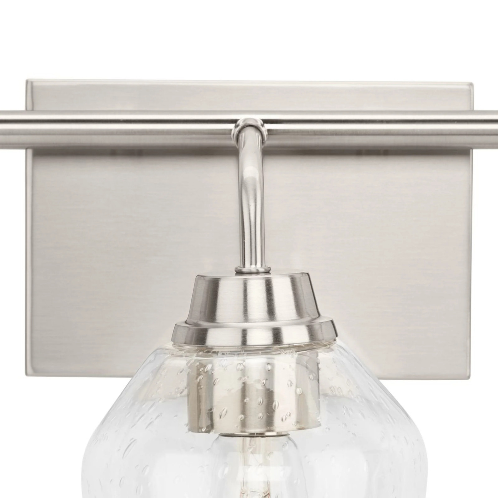 Adalyn Collection 3-Light Brushed Nickel Dimmable Vanity Light with Clear Glass