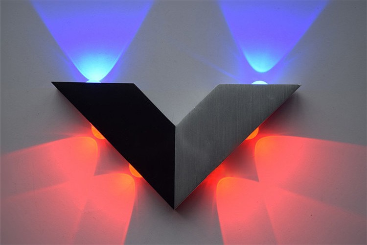 Up/Down 6W LED Wall Sconce Light Dimmable/N V-Shaped Lamp Fixture Aluminum Foyer