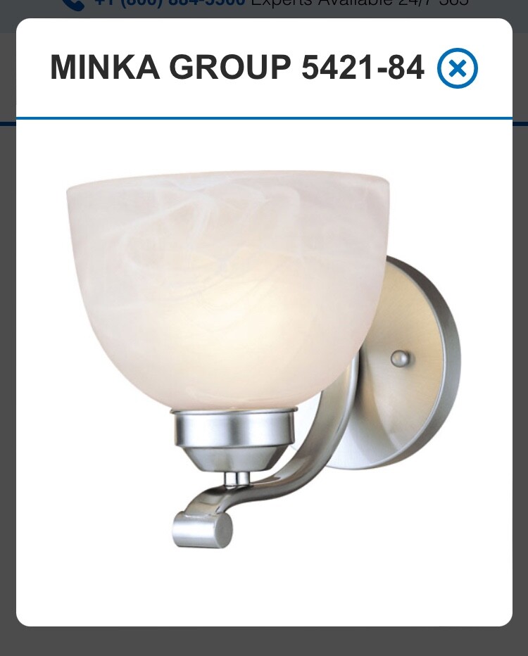 Minka Lavery 5421-84 wall light fixture brushed silver frosted glass