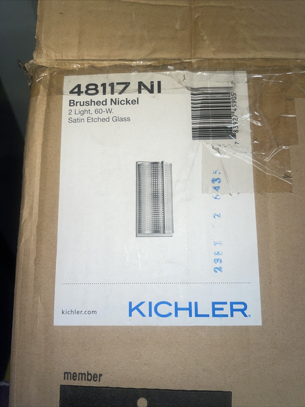 Kichler – Checkered 2 Light Wall Sconce with Brushed Nickel finish
