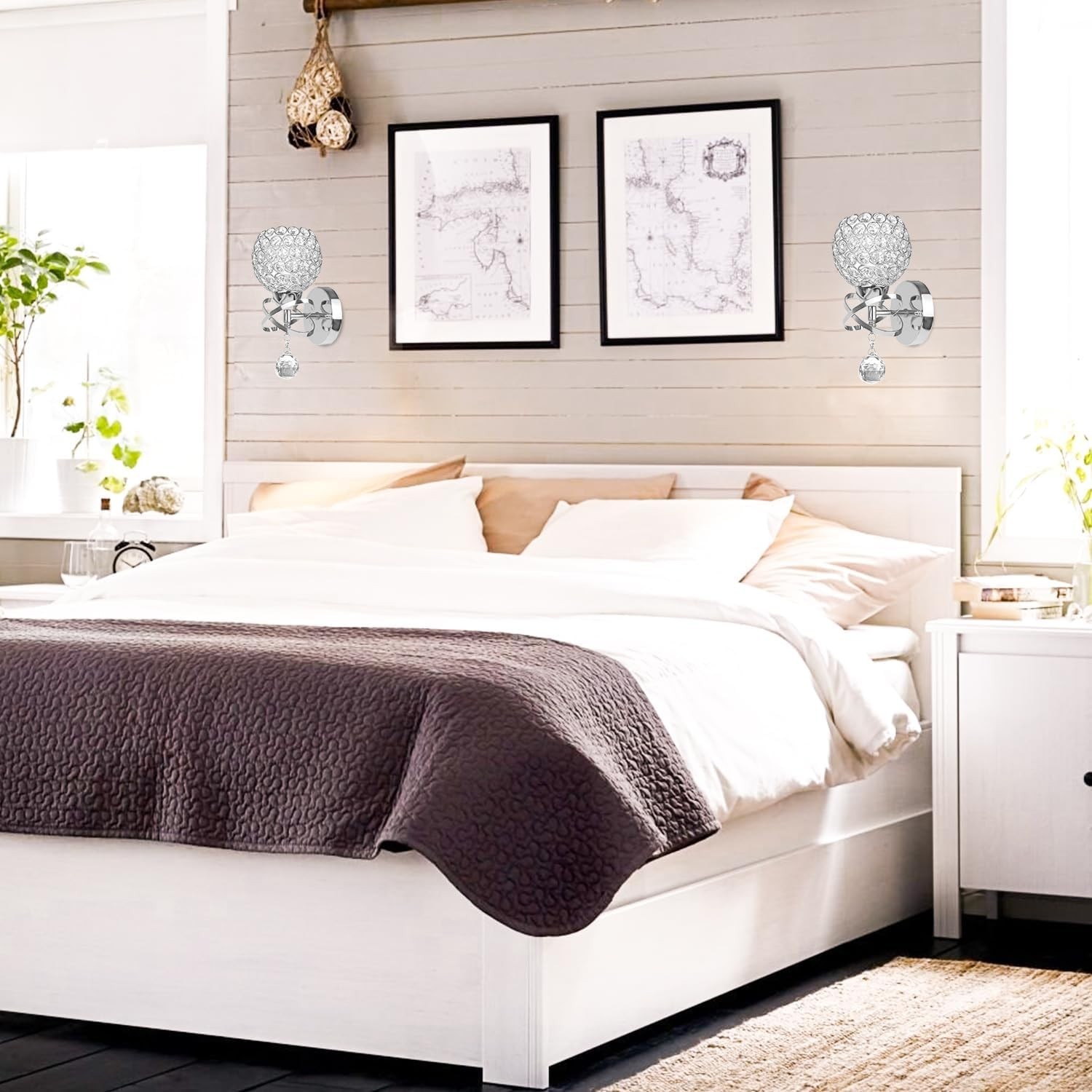 Glamorous Modern Crystal Wall Lighting – Perfect for Bedroom and Living Room