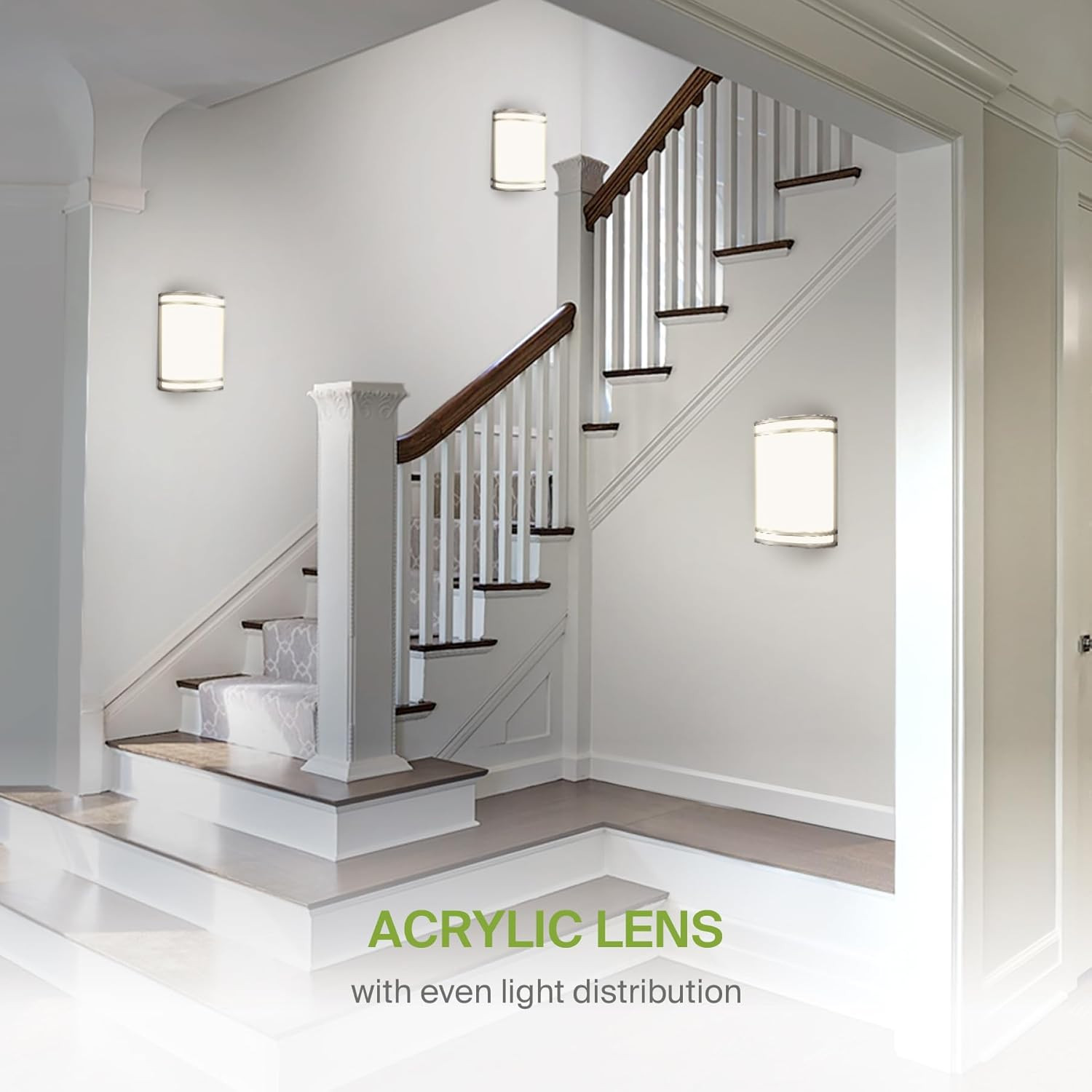 LED Indoor Wall Mount Light Fixture – 10 Inch 15W Modern Interior Brushed Nic…