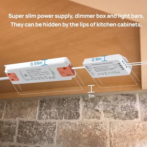 Kitchen Under Cabinet Lights Plug in. Slim. Super Bright. Warm White 3000K