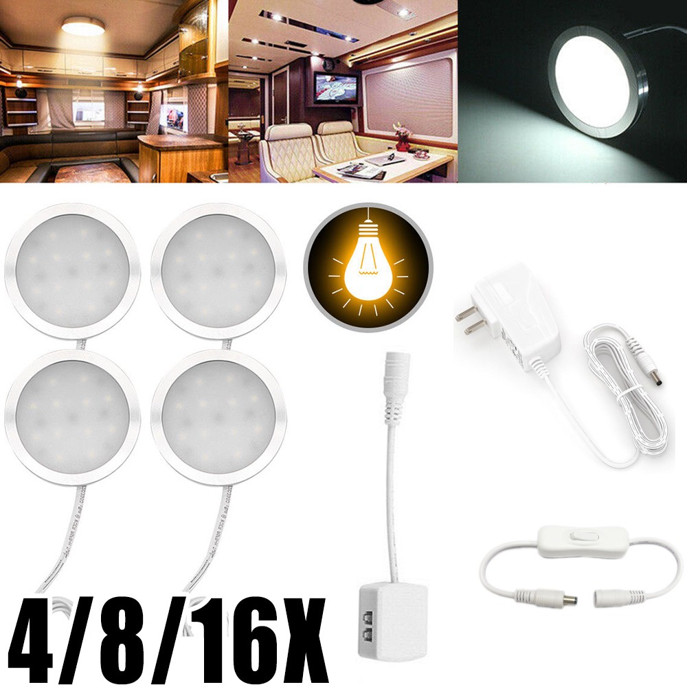 Lighting Will LED Under Cabinet Puck Light Under Counter Lighting Kit Warm White