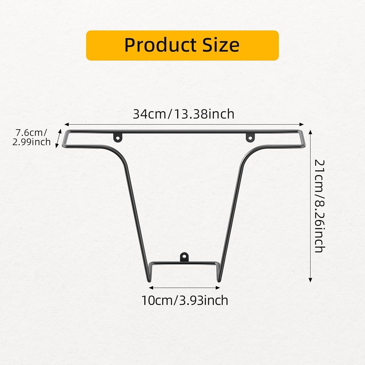 PAPAGIFTREE Wall Mount Modern T Shape Hanging Record Display Holder – Set of 4