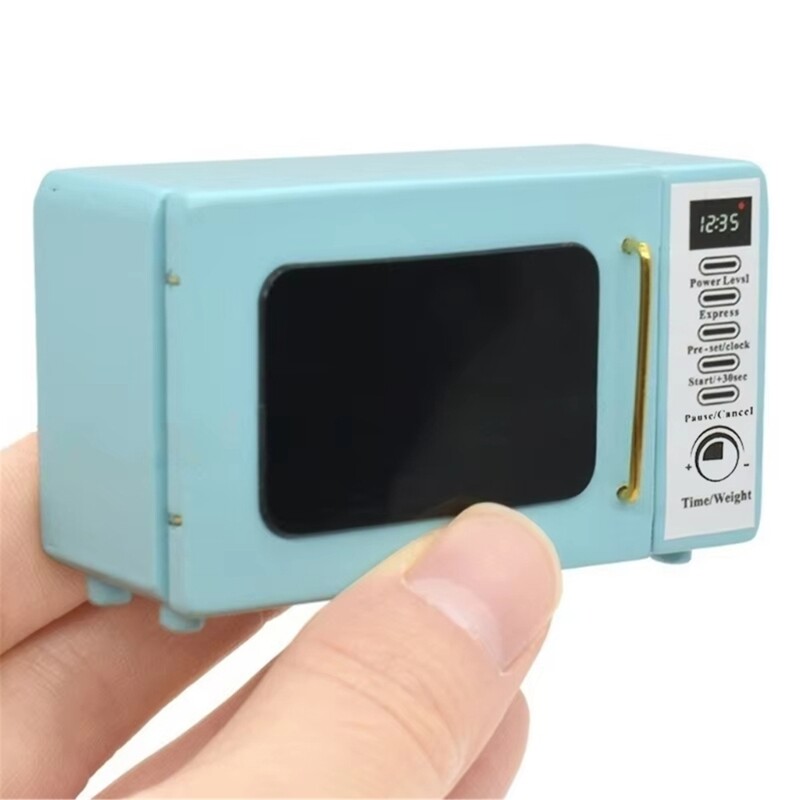 Mini Microwave Oven Model Perfect for Dollhouses Kitchens Decors Toy Accessories