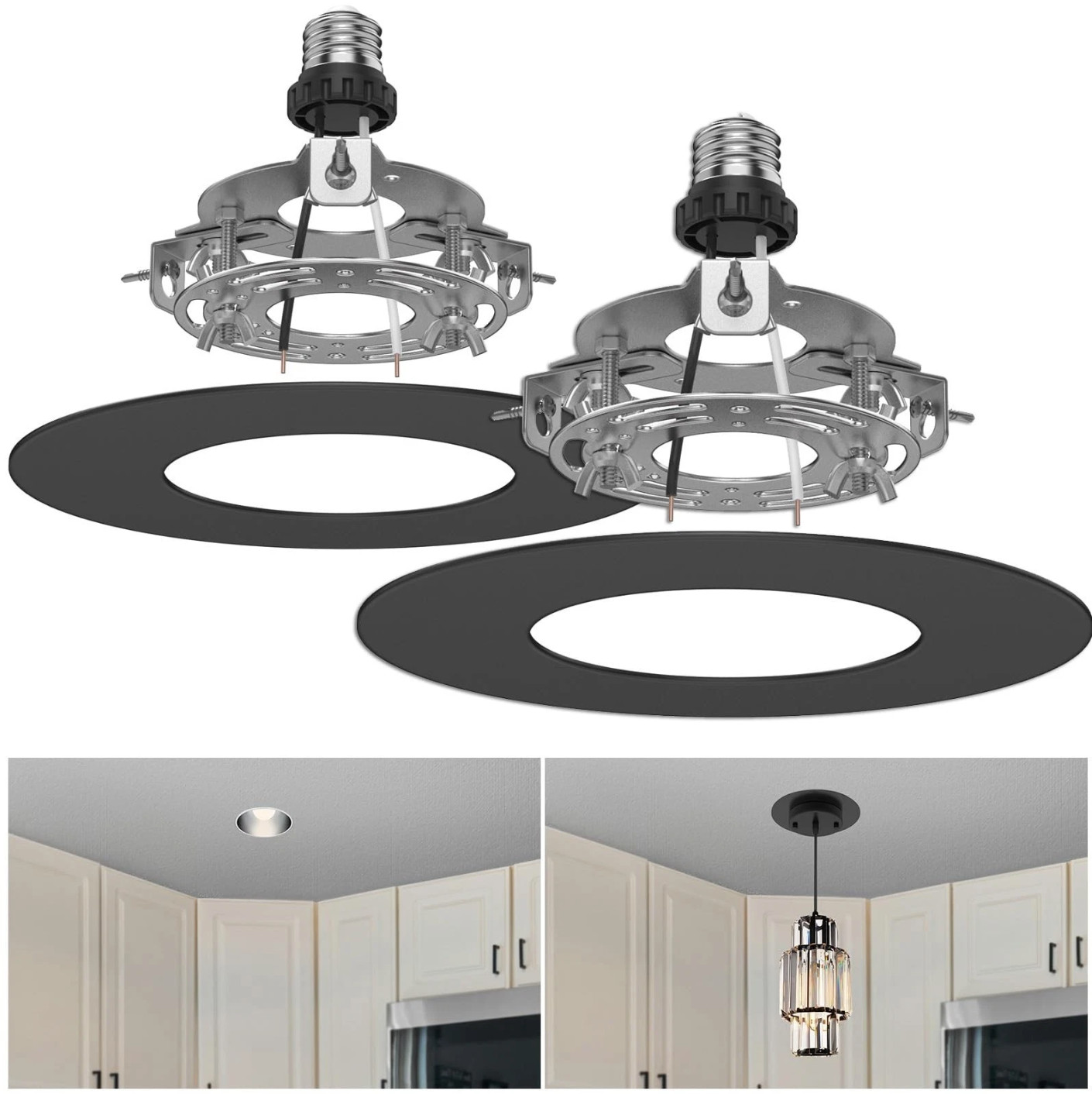 5 and 6 inch Recessed Can Light Conversion Kit Ceiling Fixture Upgrade R5 R6