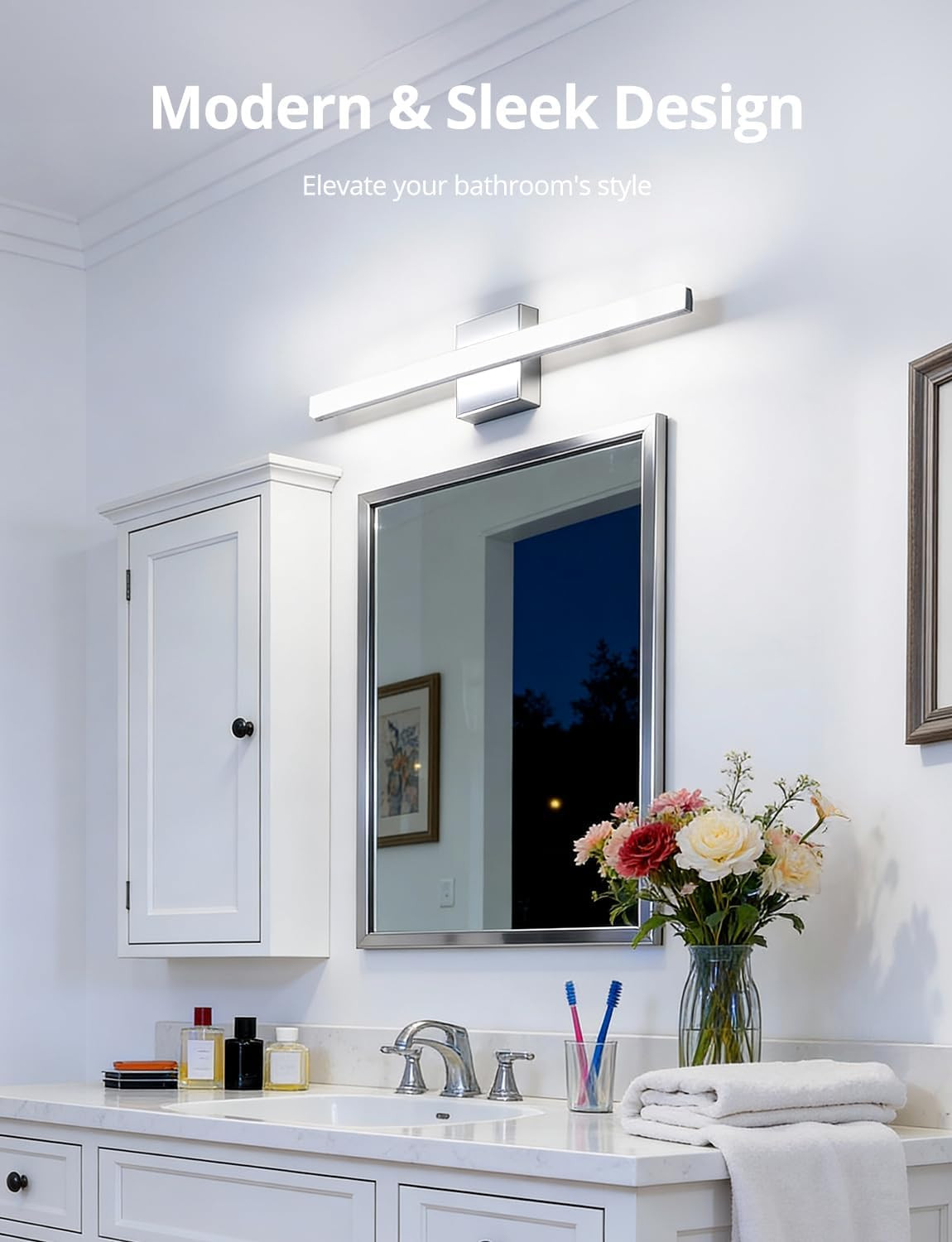 24 Inch Vanity Lights above Mirror Modern Gentle Lighting Bar for Bathroom, LED