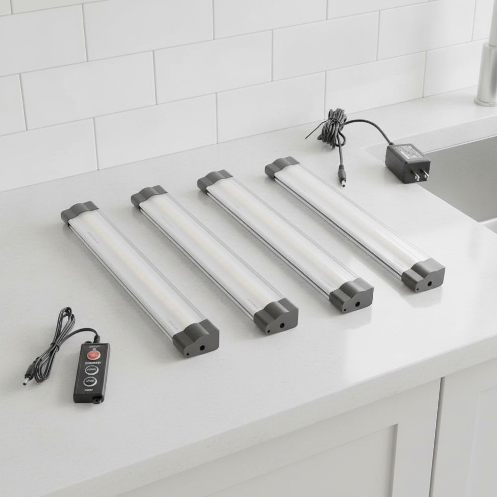 Illuminate Your Kitchen Elegantly: 6″ Dimmable LED Under Cabinet Lighting Kit