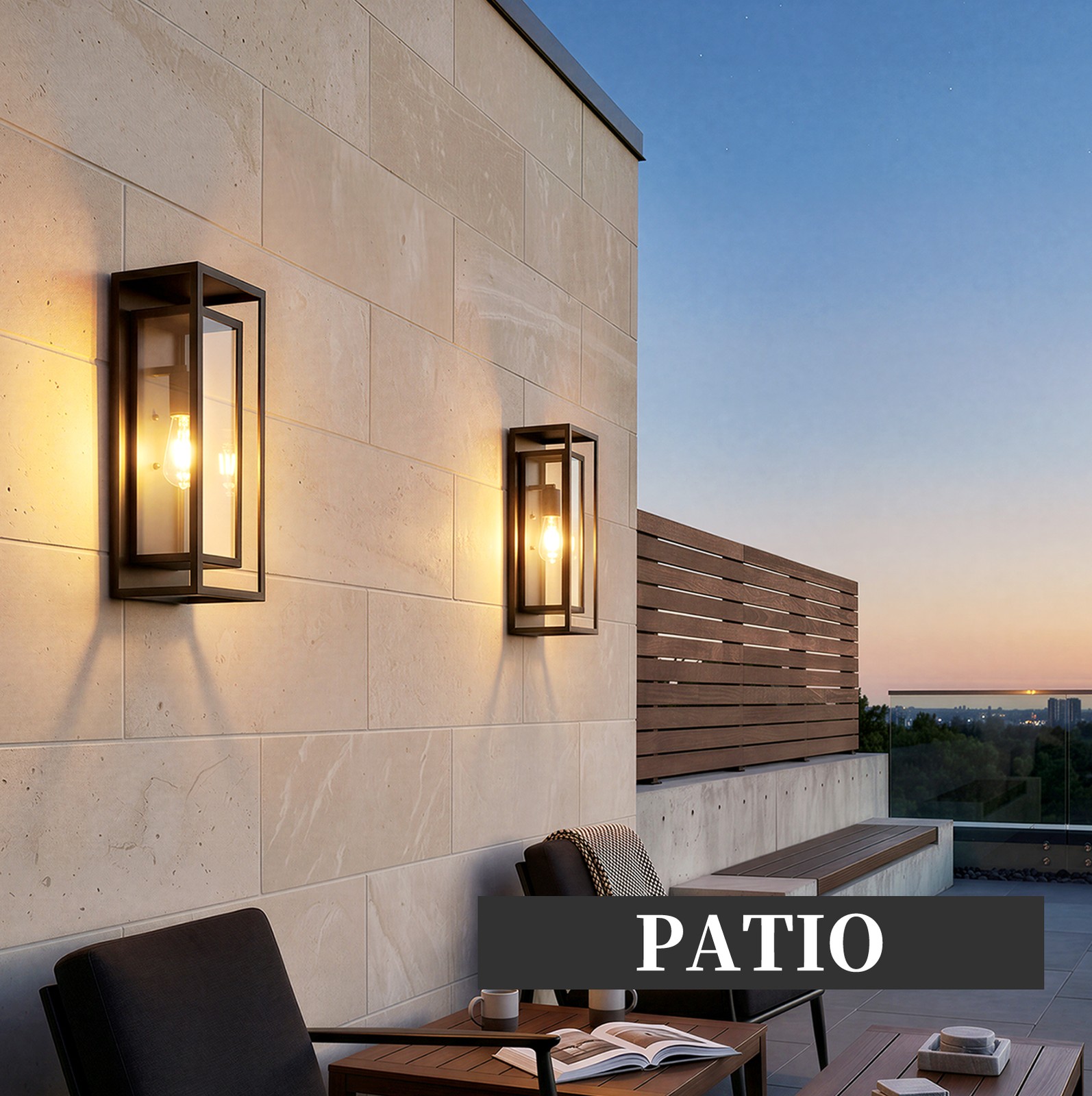 2 Pack 18″ Large Outdoor Porch Wall Light Exterior Lantern Sconce Patio Fixture