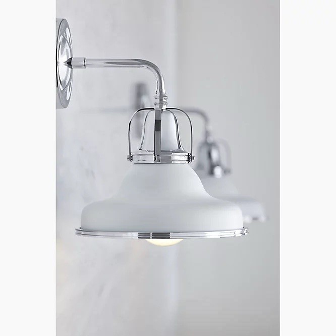 Kohler Hauksbee 1-Light Double Bell Wall Sconce WCL 32285-SC01-WCL Matte White