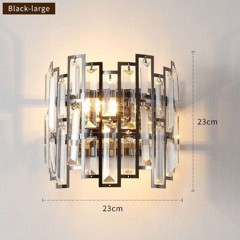 Modern LED Wall Lamp Luxury Crystal Creative Bedroom Study Staircase Lighting