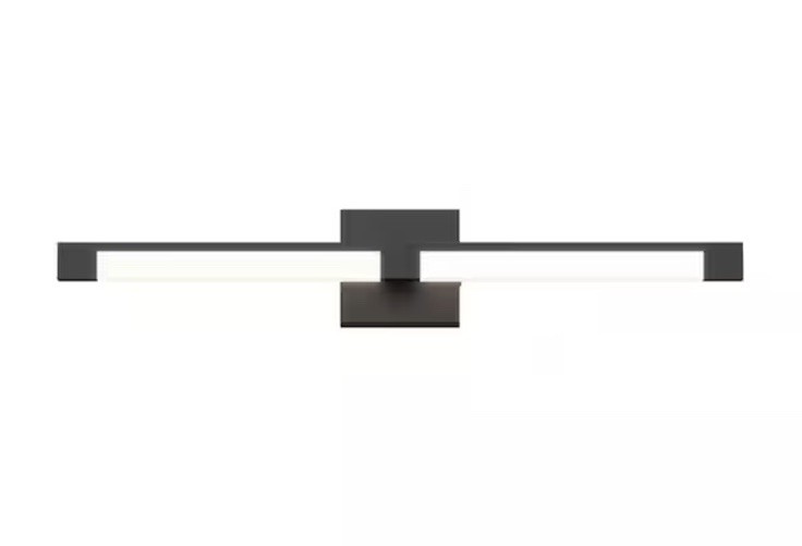 Artika Tivoli 27 in. 1-Light Matte Black Modern Integrated LED Vanity Light Bar