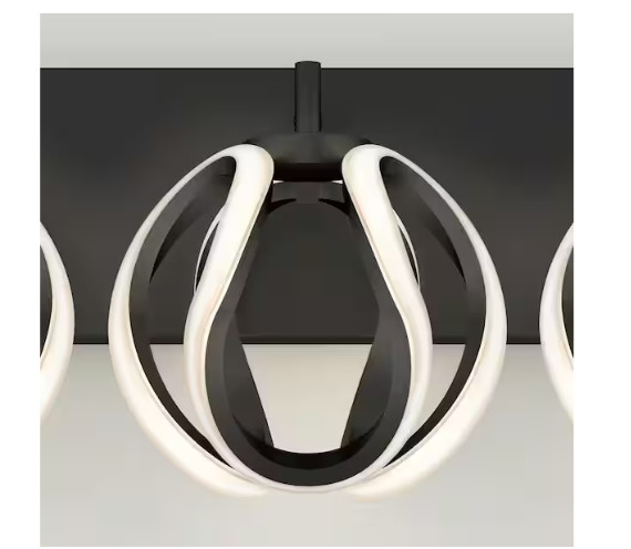 Artika Vivaldi 22 In. 1-Light Black Integrated LED Vanity Light Bar with 3 CCT