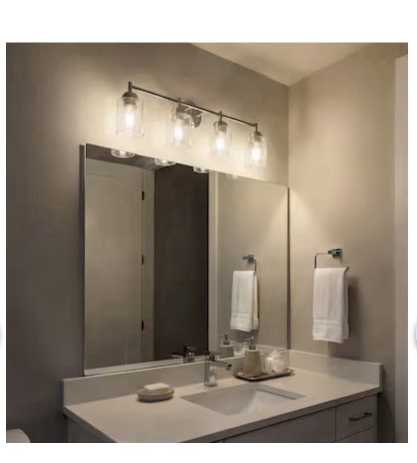 KICHLER Winslow 30 in. 4-Light Brushed Nickel Contemporary Bathroom Vanity Light