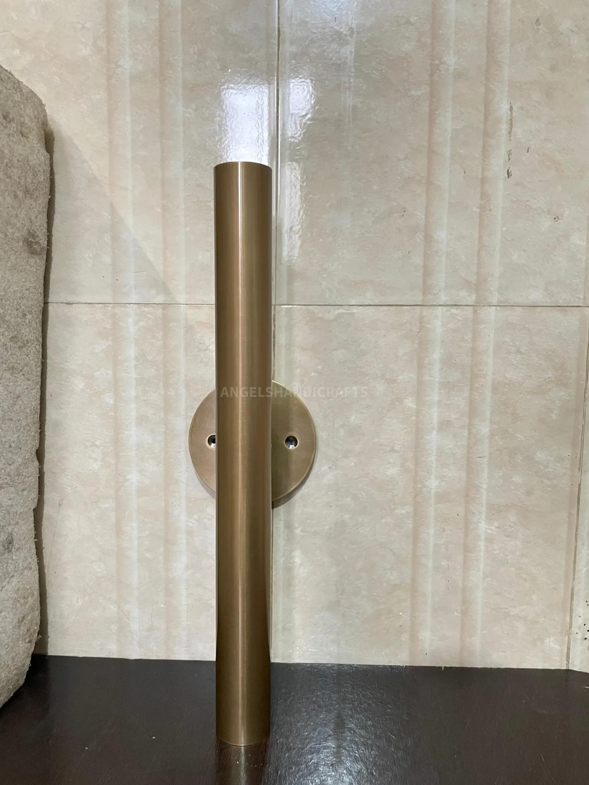 Handmade Brass Cylinder Wall Sconce – Mid-Century Modern Light Fixture Gift Item