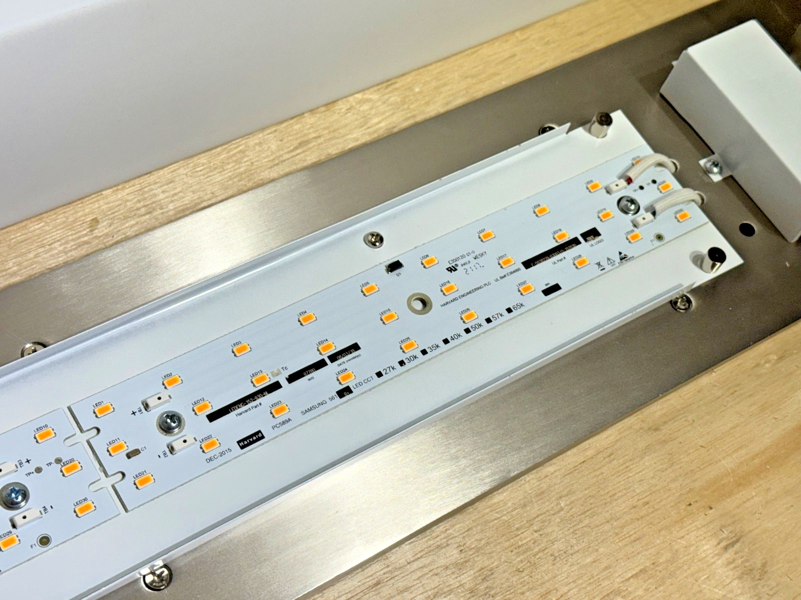 Bulk Lot (4) Oxygen | 3-544-24 | LED Flush Vanity Light | 9W Satin Nickel/White