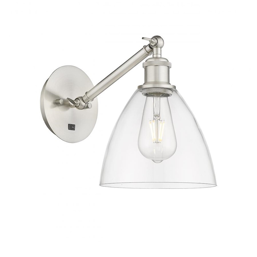 Innovations Ball Brist 7.5″ 1-L 318 LED Sconce, SN/CL – 317-1W-SN-GBD-752-LED