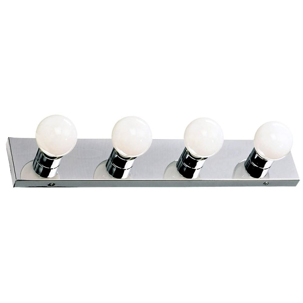 Design House 4-Light Vanity Light, Polished Chrome, Dimmable, Steel Construction