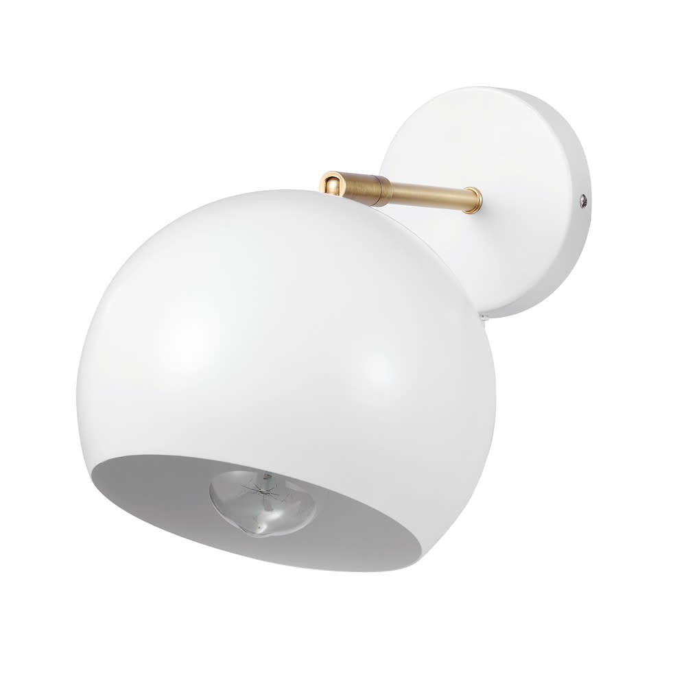 Globe Electric 91001727 Molly 9″ Tall Hardwired or Plug-In Wall – White