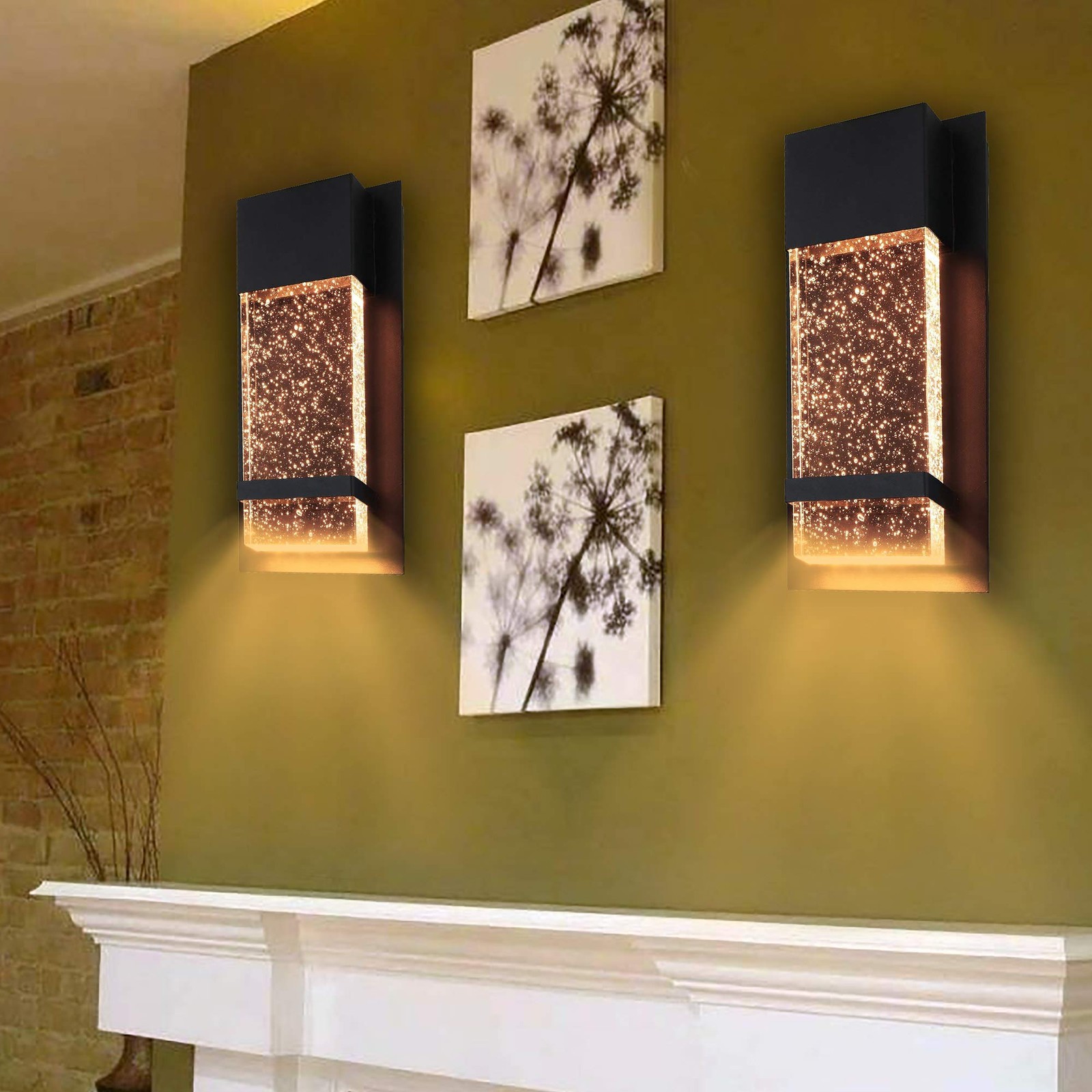 Ciata Wall Sconce Integrated LED Reflects Warm White Lighting Through Bubble
