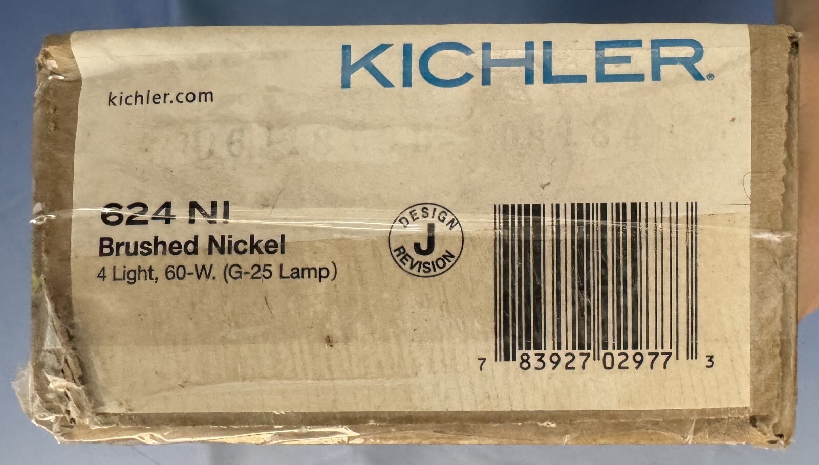 KICHLER Vaniety Light 624 NI Brushed Nickle 4 light 60-W G-25 Lamp