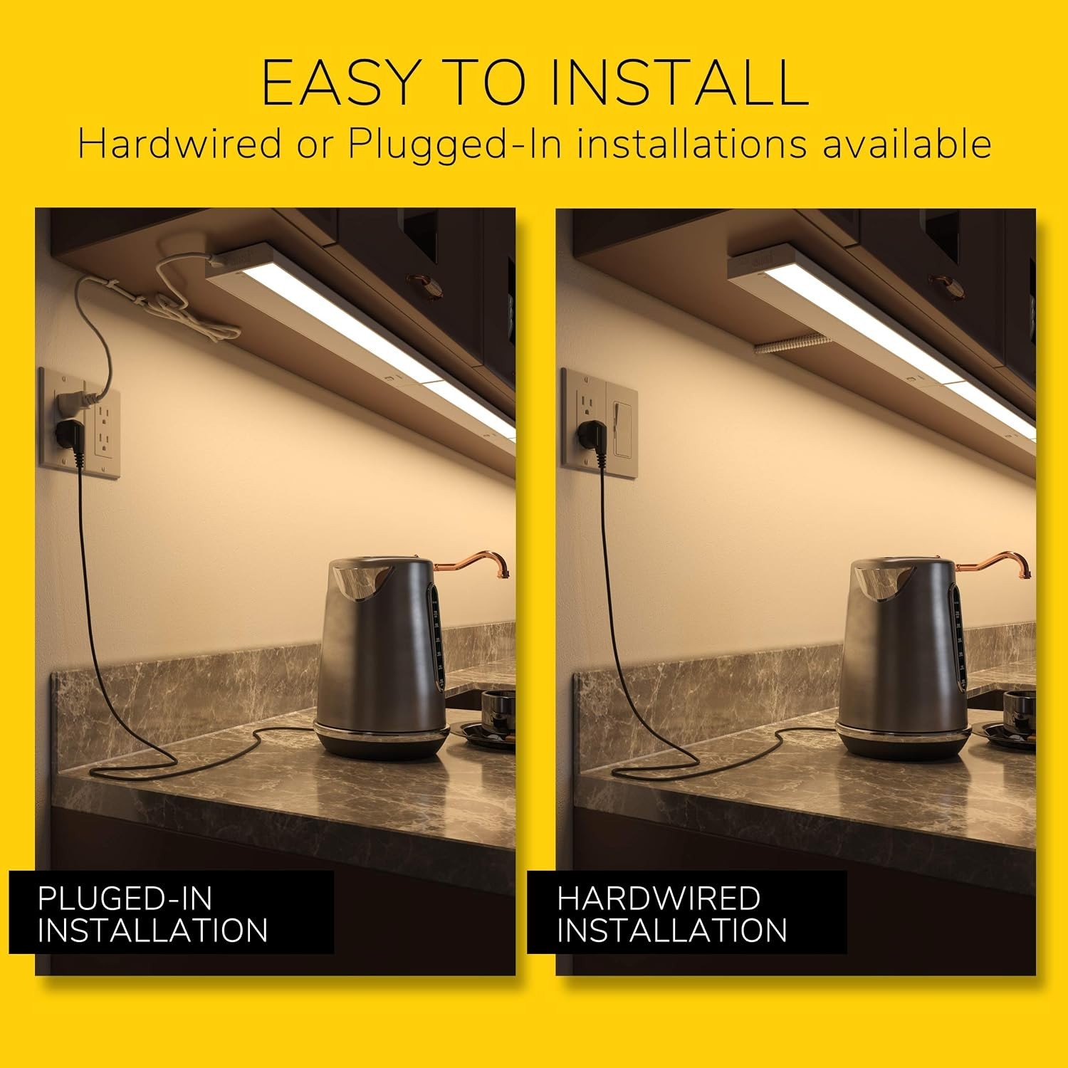 12″ 3-CCT LED Under Cabinet Light | Hardwired/Plug-in