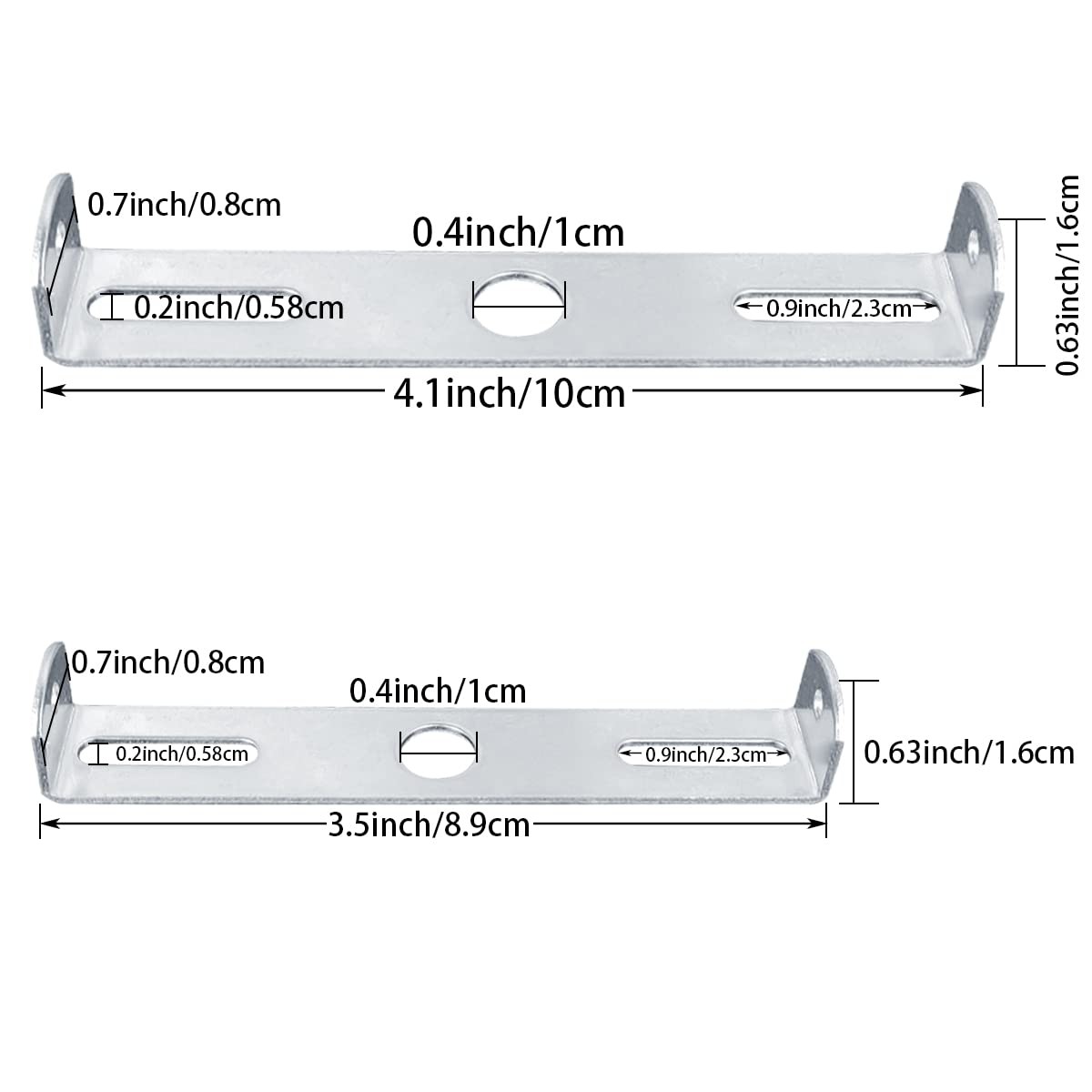 DVECUE 4Pieces Light Fixture Mounting Bracket for Ceiling 4 Sets Silver