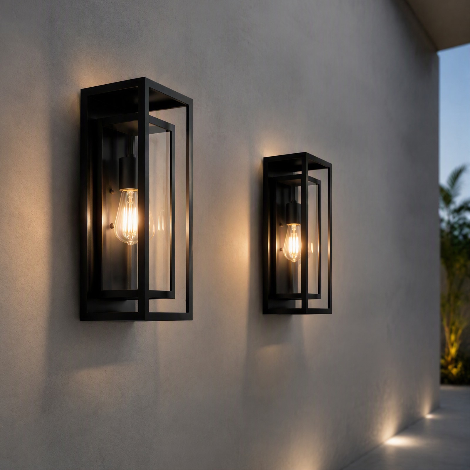 2 Pack 18″ Large Outdoor Wall Light Exterior Porch Lantern Fixture Patio Sconce