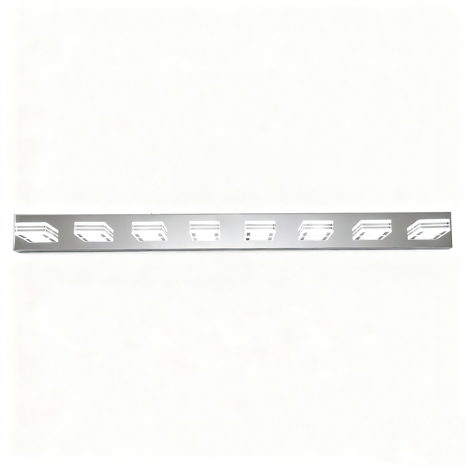 Vanity Light 8 Lights 52» Polished Chrome for Bathroom Mirror Wall Lamp Fixture