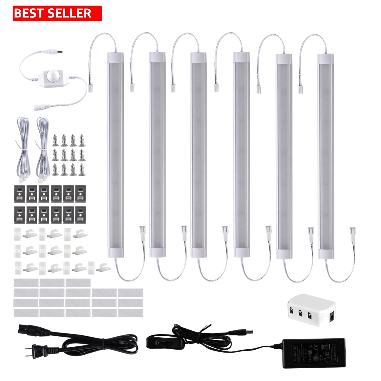 6 Pack 12-Inch Dimmable LED Under Cabinet Lights, Linkable & Energy Efficient