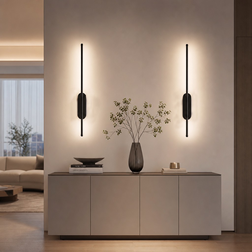 2PCSC 60cm Rechargeable LED Wall Lamp with Magnetic Mount and Touch Control