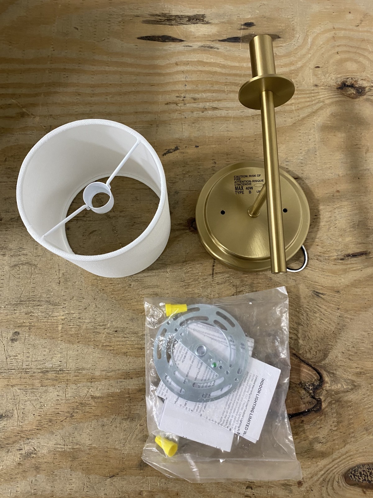 Kichler 52505BNB Ali 14″ Tall Wall Sconce with Linen Shade *READ*