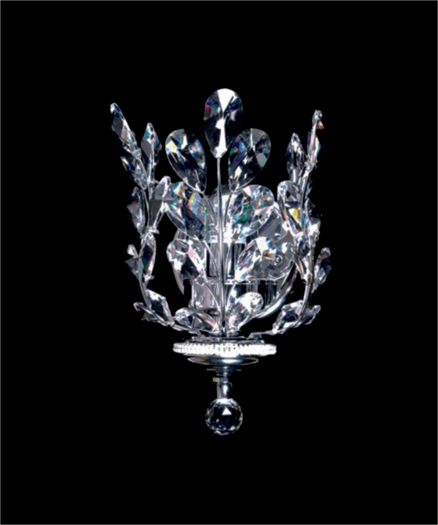 1-Light Elegant Crystal Wall Sconce Lighting Fixture，W:11″xH:13″xE:9″