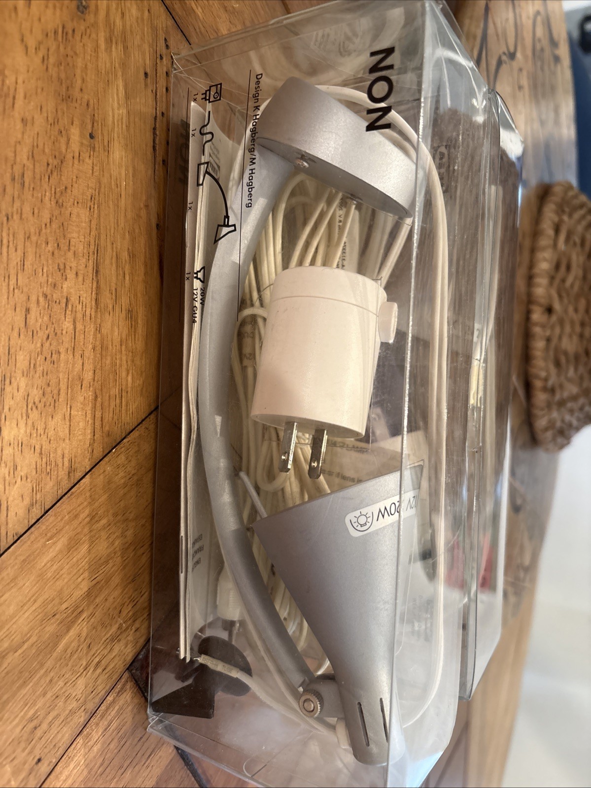 NOS RARE IKEA (2) Packages NON Light Lamp Silver 101.434.85 New Set Of 2
