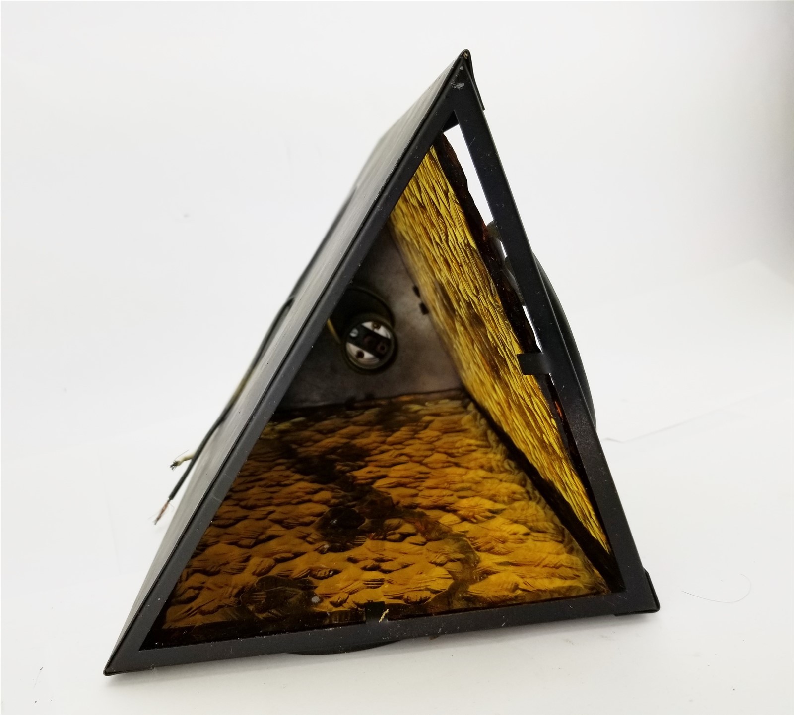 American Lantern 670 Wall Sconce Black/Amber Vintage 10.75″ x 7.5″ x 7.5″