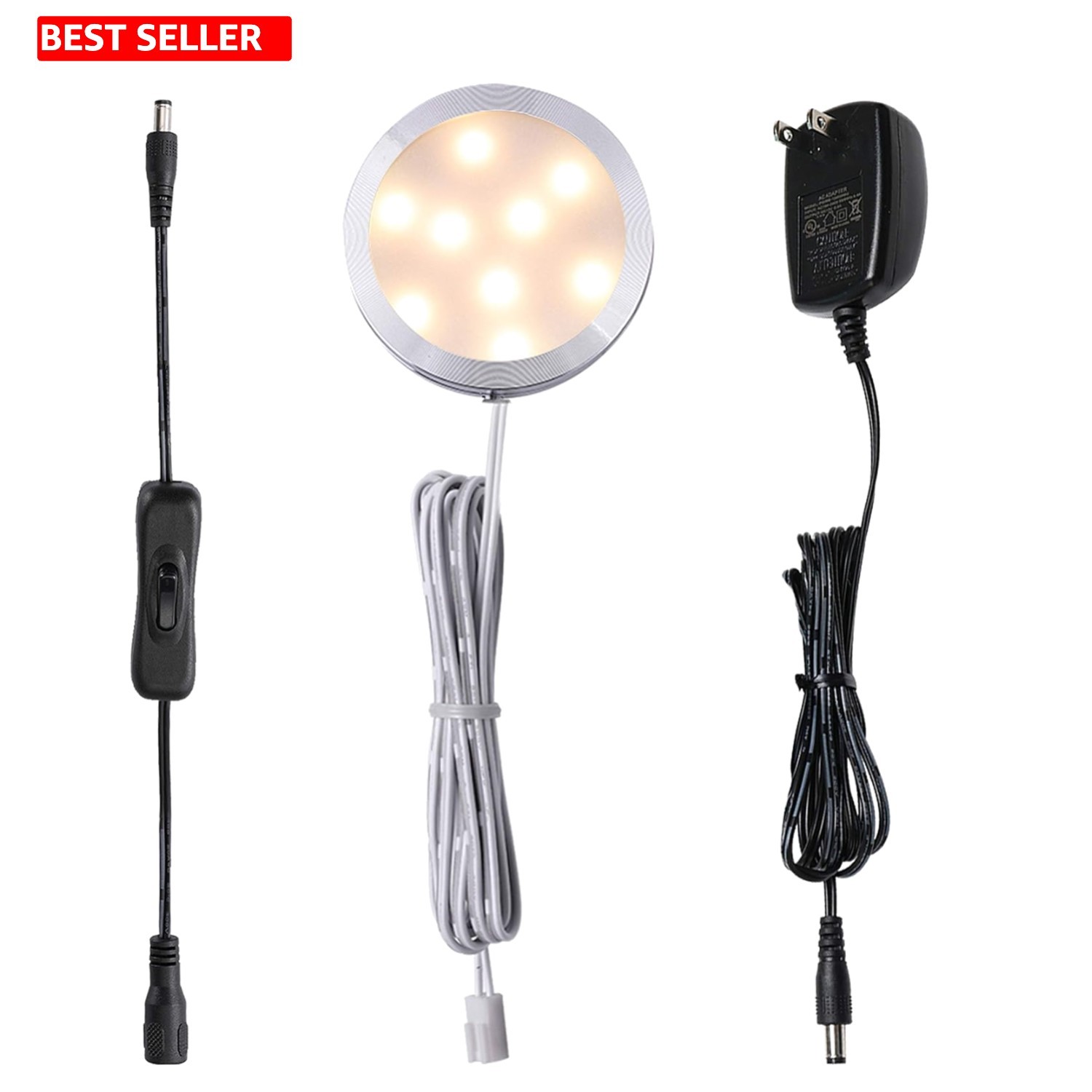Energy Efficient 12V Warm White LED Puck Light – Ideal for Cabinet and Showcase