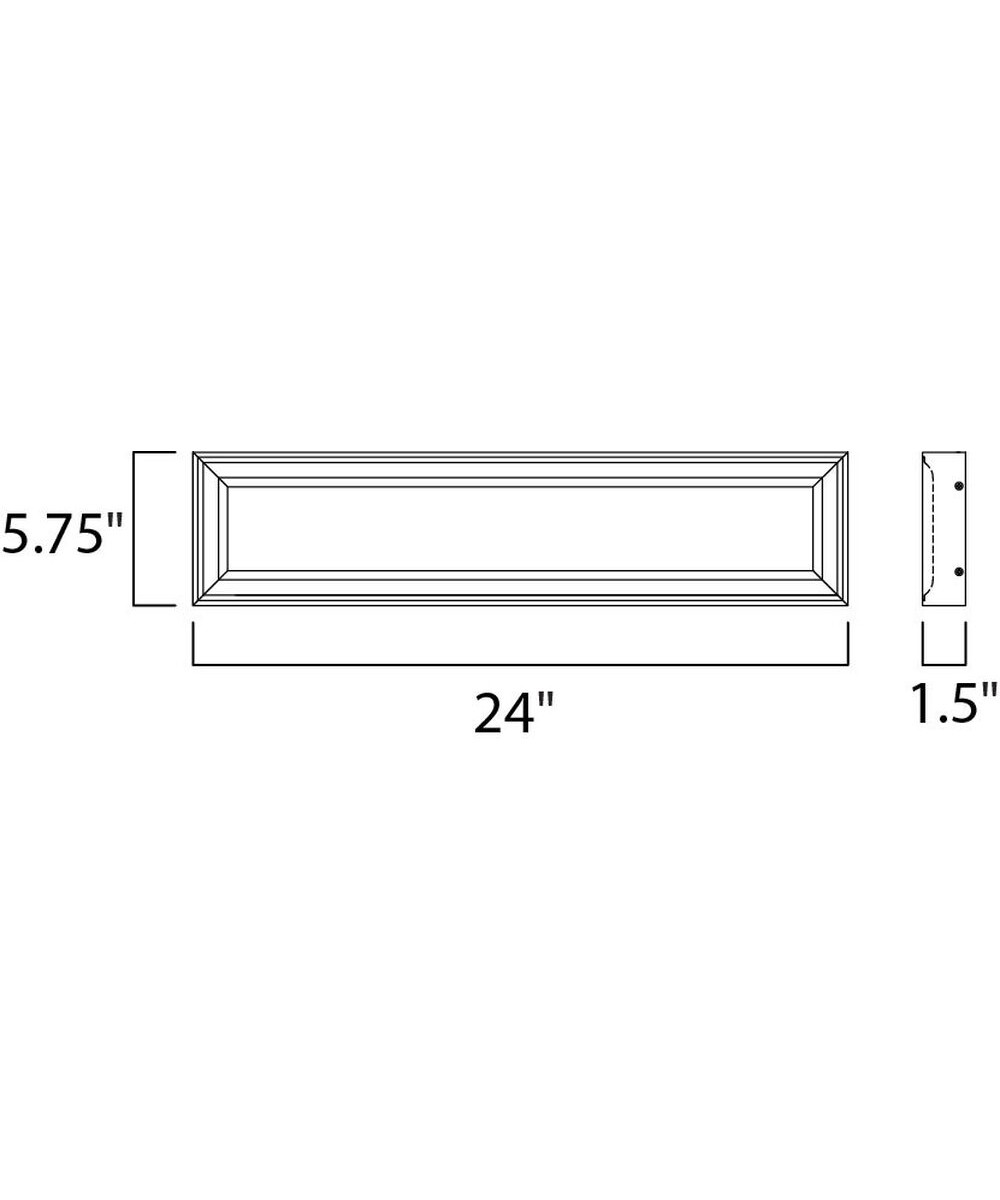 Rembrant 24″W 2-Light LED Bath Vanity Light Fixture Anodized Bronze Finish