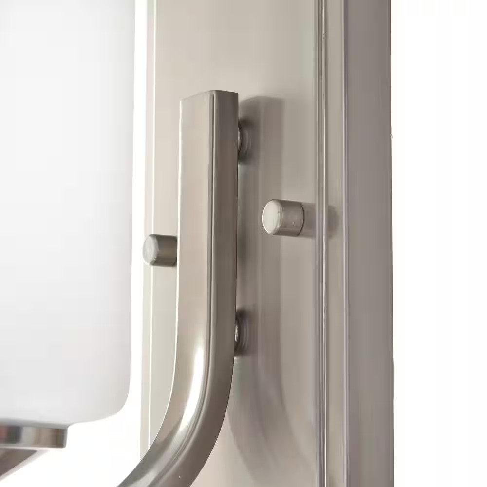 Darlington 4.5 In. 1-Light Brushed Nickel Transitional Wall Sconce with Frosted