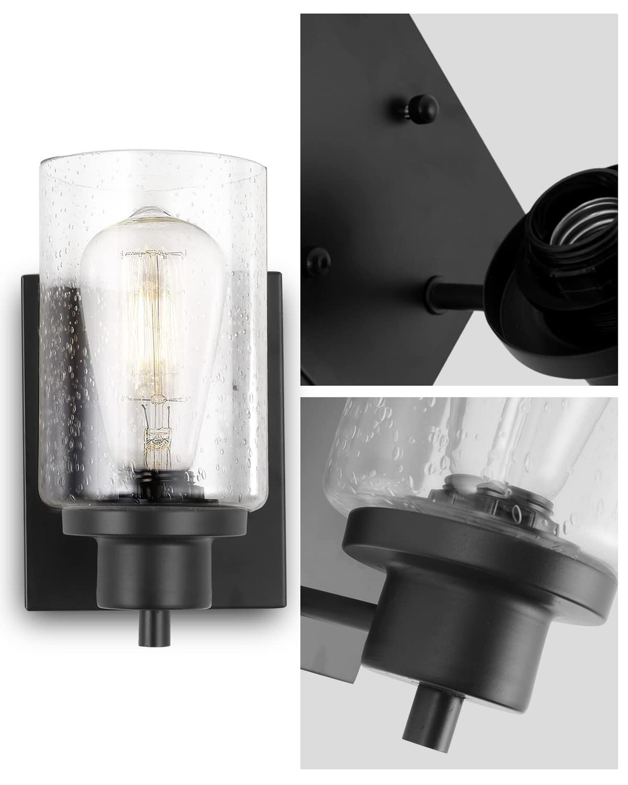 3 Pack Bath Vanity Light Fixtures Wall Sconce, Modern Indoor Bathroom Wall Li…