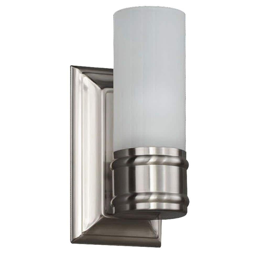2 Hampton Bay 1000-037-483 Bathroom House Wall CHARENTON Sconce BRUSHED NICKEL
