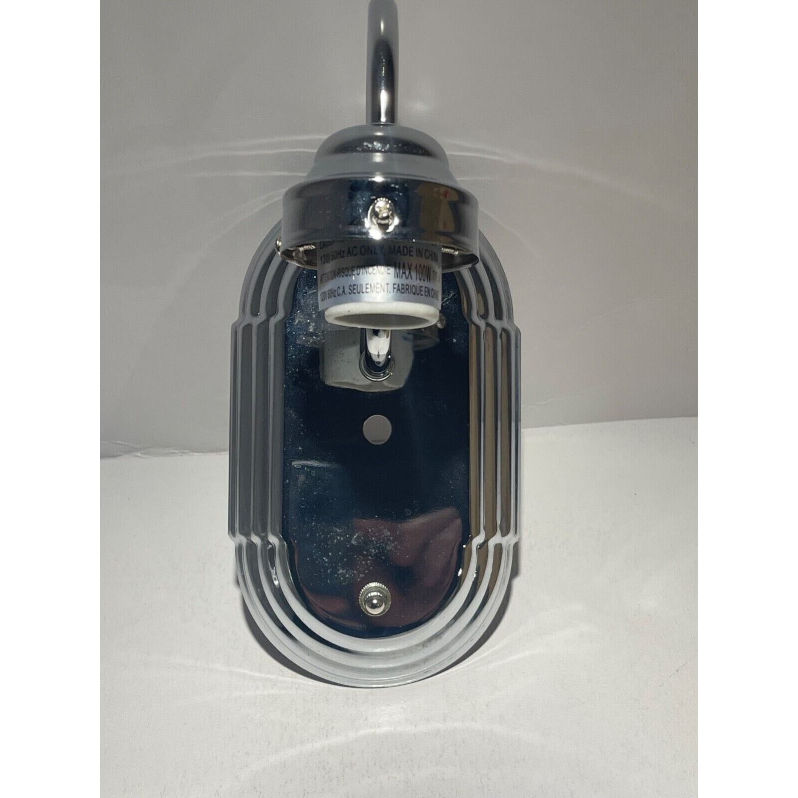 LumaPro 4UZJ1 Vanity Wall Light, On/off Switch, Chrome Finish, 100w, a19 bulb