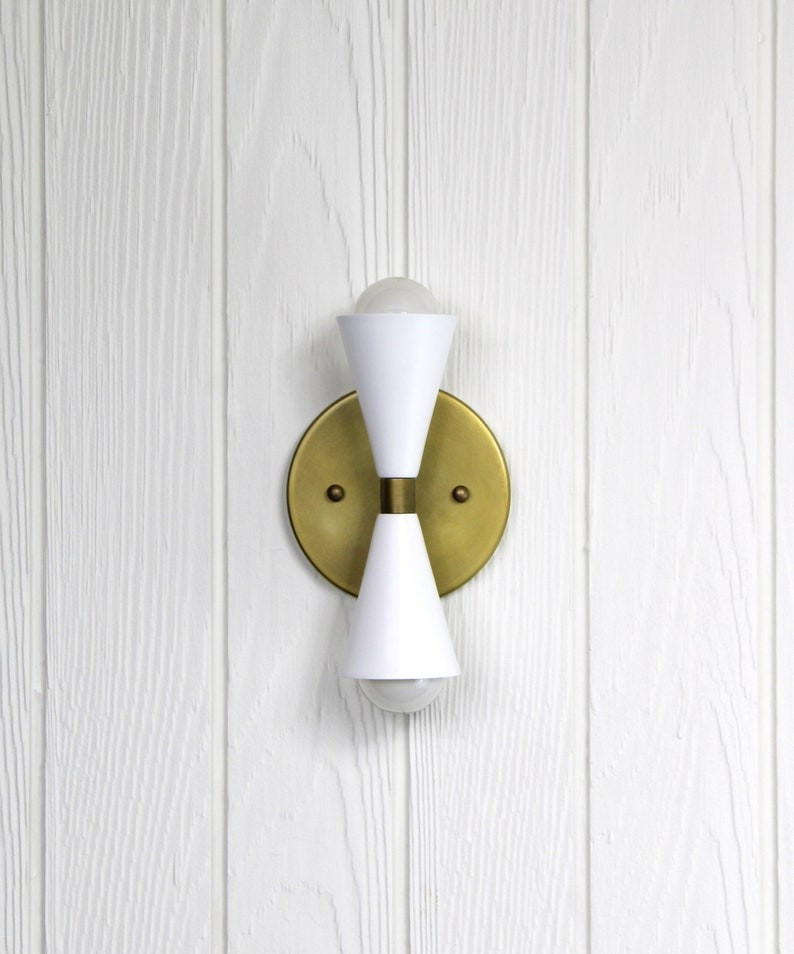 Modern Handcrafted Brass Wall Sconce | Custom Finish Options | E12/E14 Socket